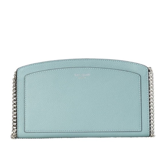 Kate Spade Margaux Small Crossbody Bag Hazy Blue Leather Chain Strap Retail $225 - Picture 3 of 16
